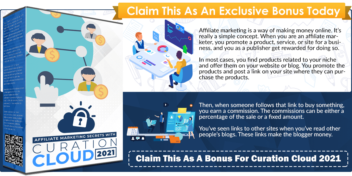 Affiliate Marketing Secrets With Curation Cloud 2021 infographics