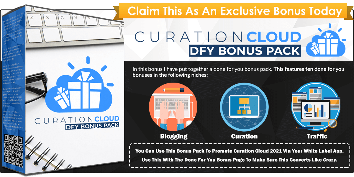 Curation Cloud DFY Bonus Pack infographic