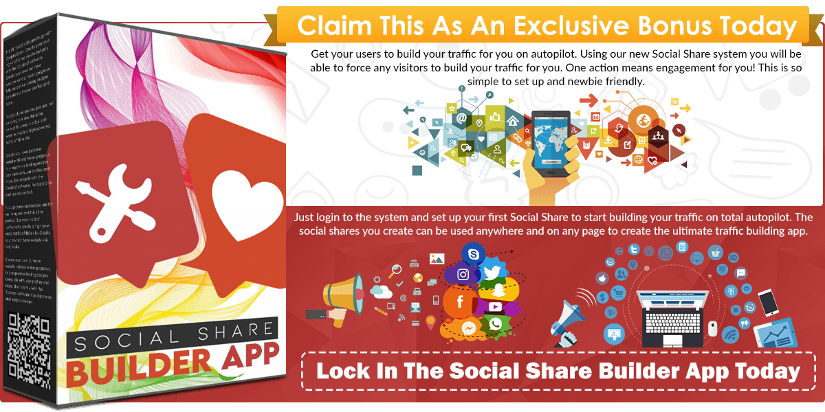 Socia Share Builder App infographics