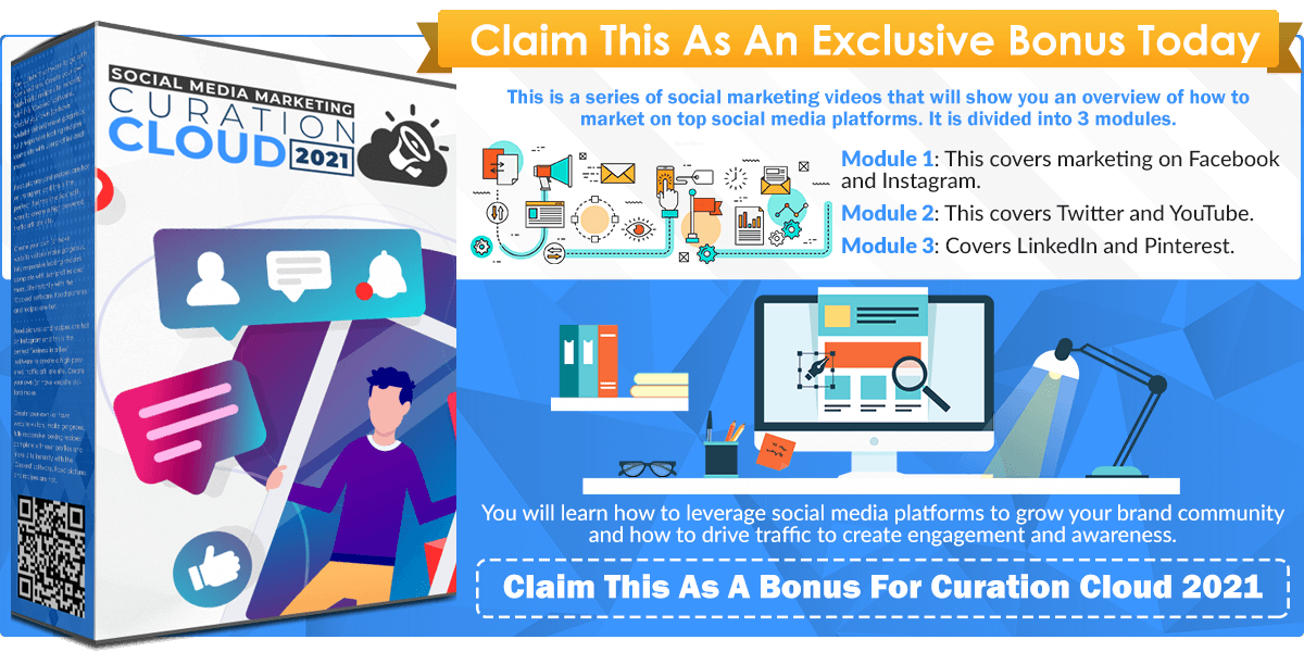 Social Media Marketing Curation Cloud 2021 infographics