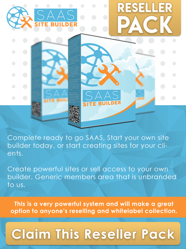 SAAS Site Builders reseller pack