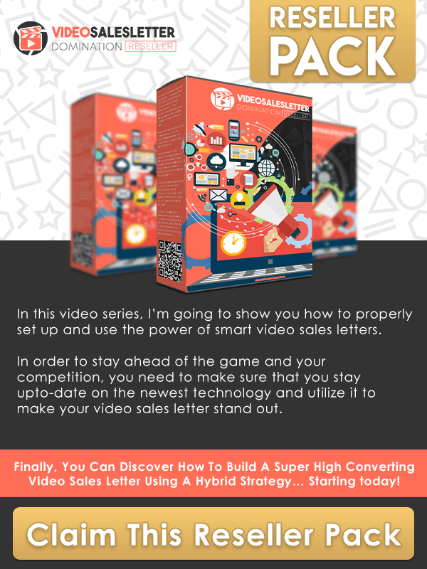 Video Sales Letter Domination reseller pack
