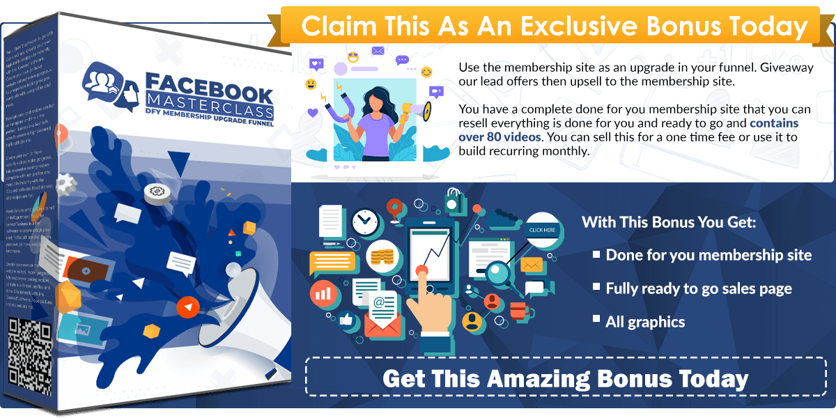 Facebook Masterclass DFY Membership Upgrade Funnel infographics