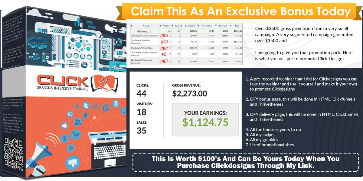 Click Designs Promotion Pack infographics