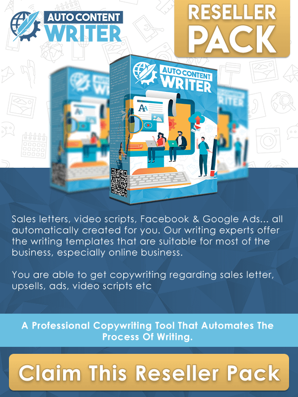Auto Content Writer reseller pack